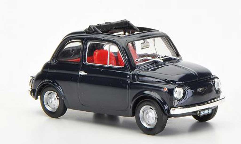 Fiat 500 R 1/43 Brumm R blu ge?ffnetes Faltdach 1972 modellino in miniatura