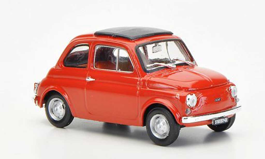 Fiat 500 R 1/43 Brumm R rossomarroneee geschlossenes Faltdach 1972 modellino in miniatura