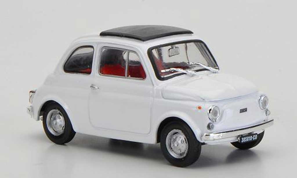 Fiat 500 R 1/43 Brumm R bianco geschlossenes Faltdach 1972 modellino in miniatura