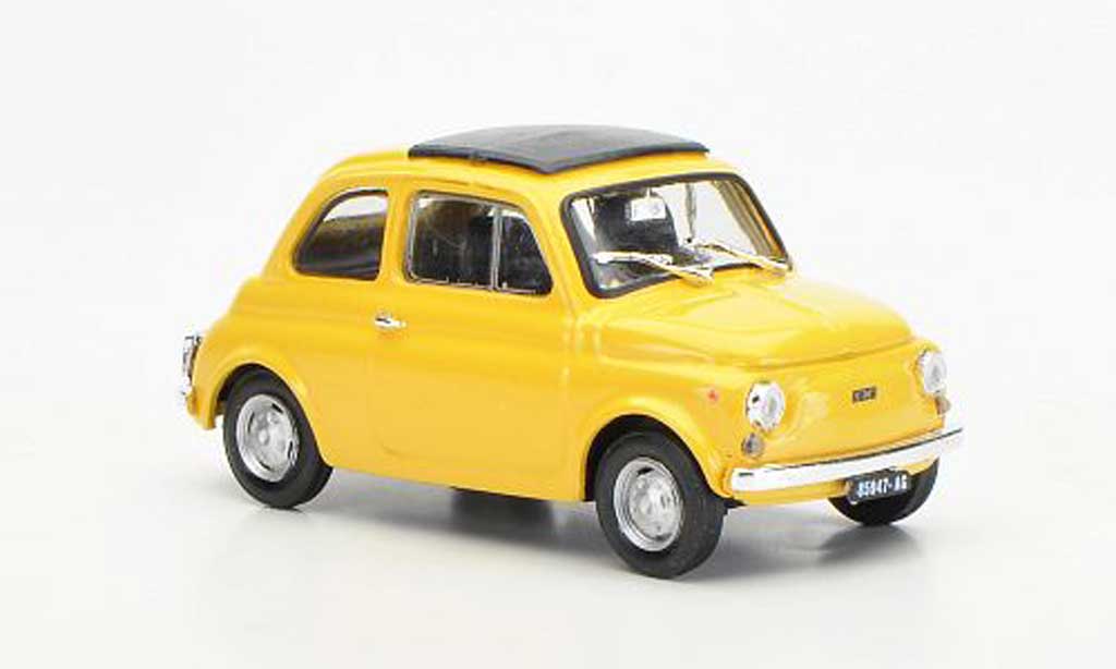 Fiat 500 R 1/43 Brumm R giallobeige geschlossenes Faltdach 1972 modellino in miniatura