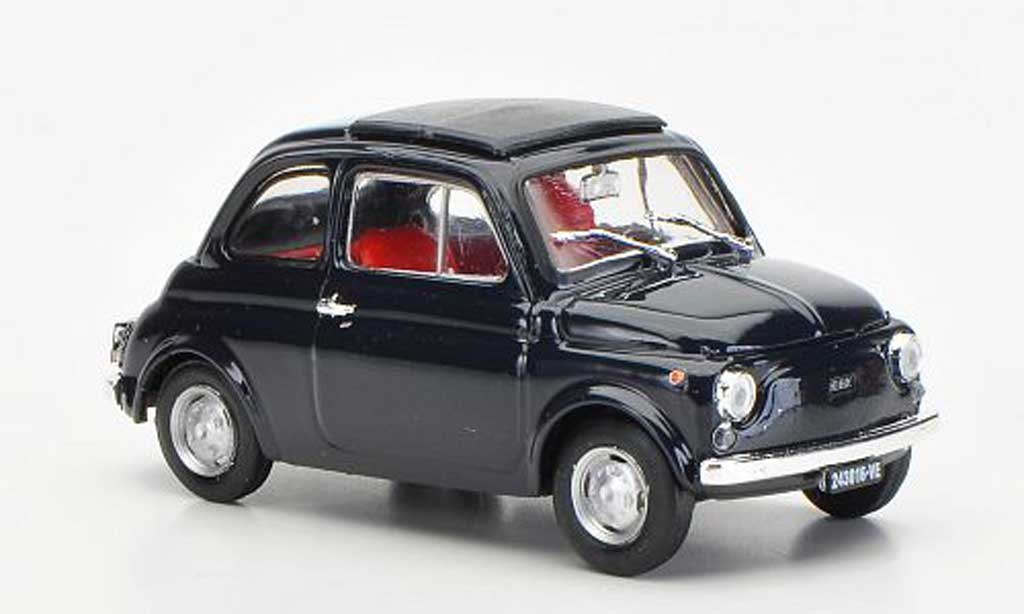 Fiat 500 R 1/43 Brumm R blu geschlossenes Faltdach 1972 modellino in miniatura