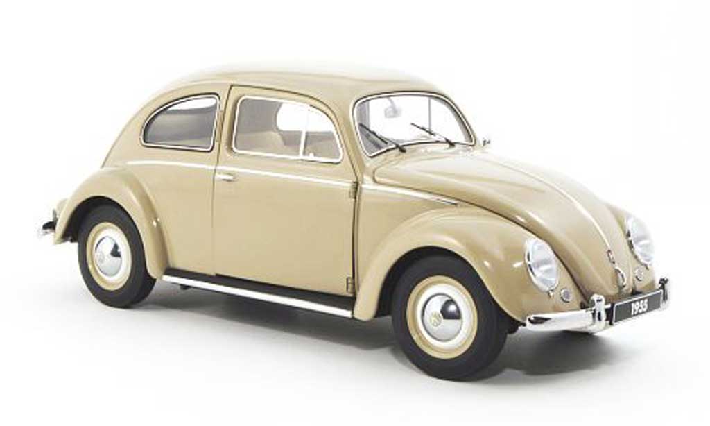 Volkswagen Kafer 1/18 Autoart beige 1955 modellino in miniatura