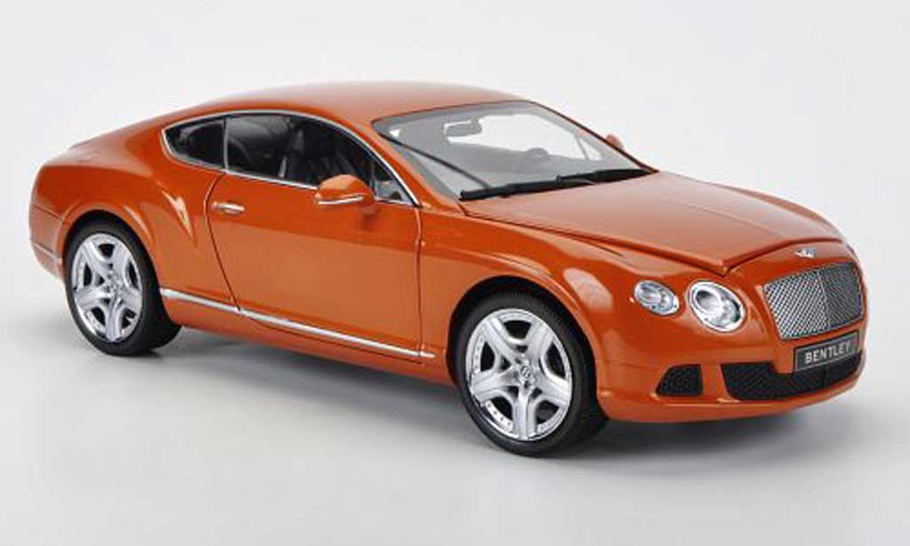 Bentley Continental GT 1/18 Minichamps GT orange 2011 modellino in miniatura