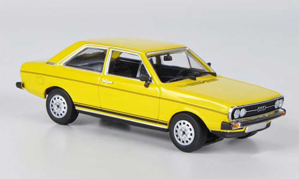 Audi 80 1/43 Minichamps GT giallo 1972 modellino in miniatura