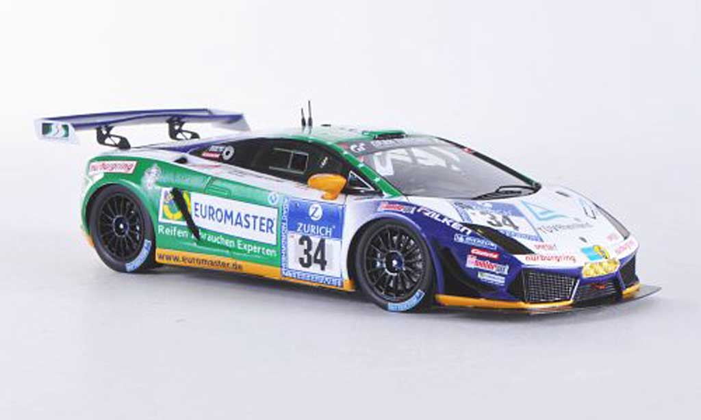 Lamborghini Gallardo LP600-4 1/43 Minichamps LP600-4 No.34 Reiter Engineering 24h Nurburgring 2011 F.Stuck / J.Stuck / H.J.Stuck / D.Rostek modellino in miniatura