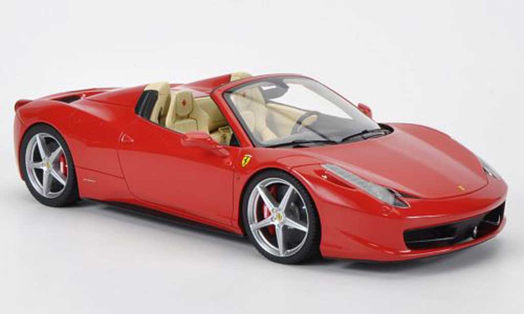 Ferrari 458 Italia Spider 1/18 MR Collection Italia Spider rosso Interieurfarbe: beige modellino in miniatura