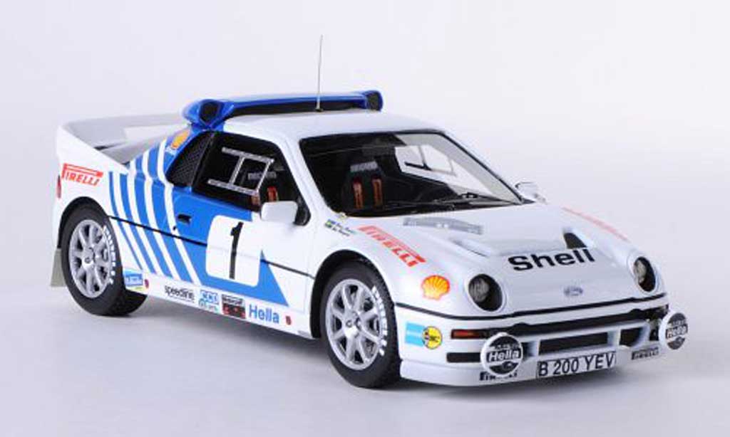 Ford RS 200 1/43 HPI No.1 S.Blomquist / D.Berglund Rally Schweden 1986 modellino in miniatura