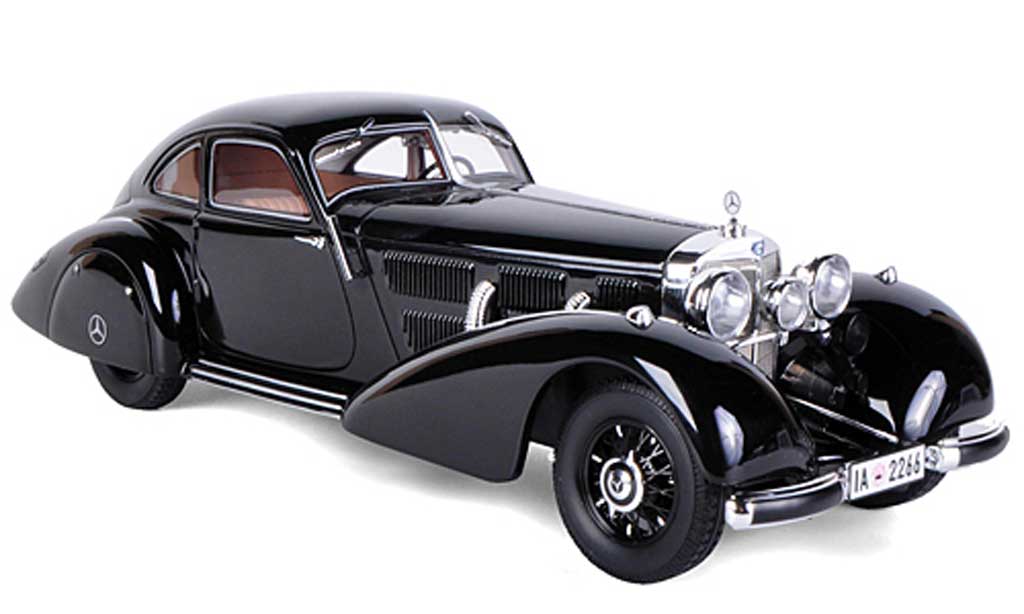 Mercedes 540 K 1/18 BoS Models K Autobahn-Kurier nero limitierte Auflage 2.000 Stuck 1935 modellino in miniatura