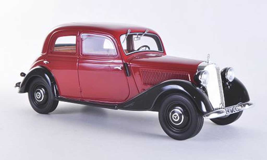 Mercedes 170 1/18 BoS Models V rosso/nero limitierte Auflage 1.000 Stuck 1939 modellino in miniatura