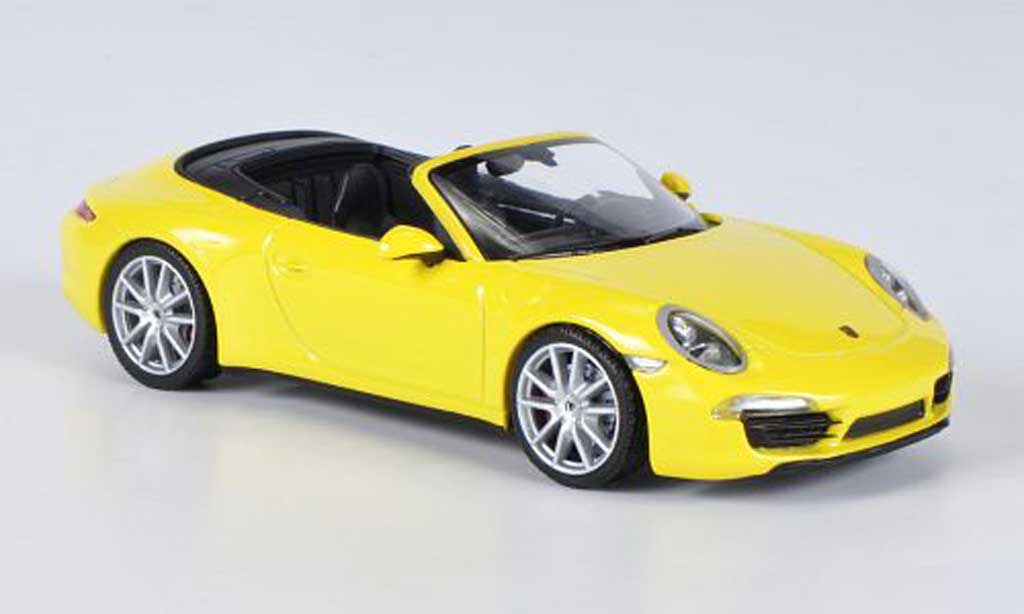 Porsche 991 4S 1/43 Minichamps Carrera 4S Cabriolet giallo 2012 modellino in miniatura