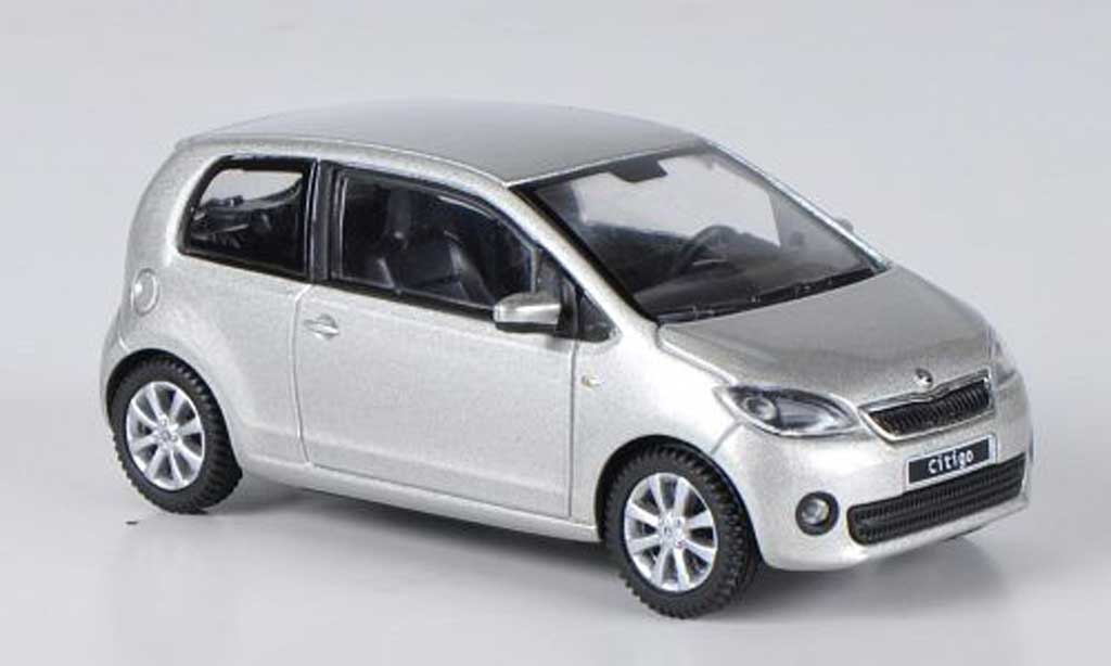Skoda Citigo 1/43 Abrex grigio Brilliant 3-portes 2012 modellino in miniatura