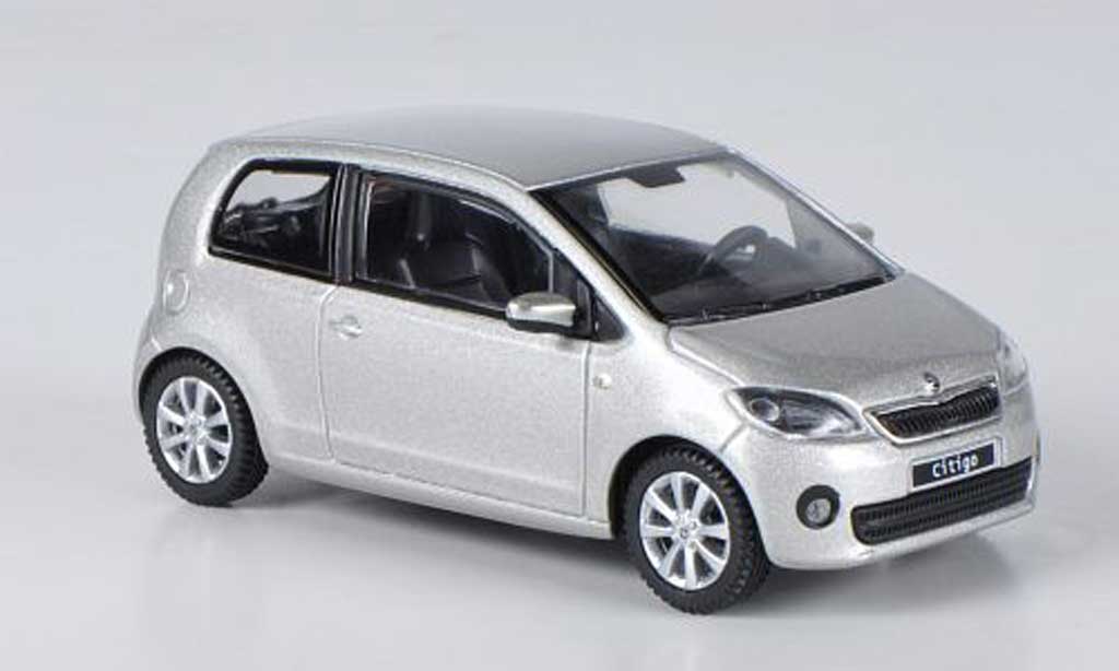 Skoda Citigo 1/43 Abrex grigio Leaf 3-portes 2012 modellino in miniatura