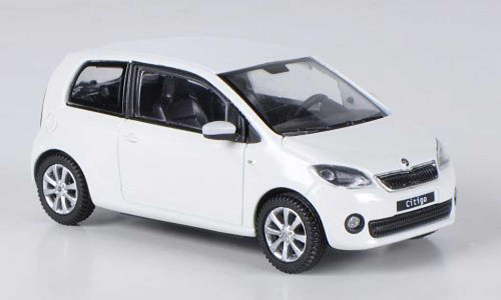 Skoda Citigo 1/43 Abrex bianco 3-portes 2012 modellino in miniatura
