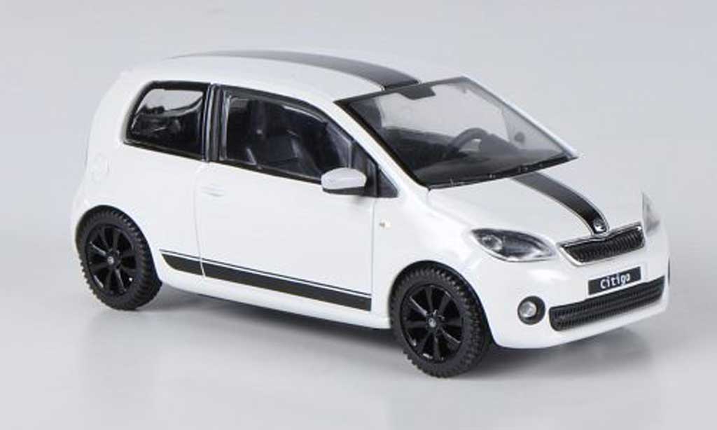 Skoda Citigo 1/43 Abrex bianco Sport Design 3-portes 2012 modellino in miniatura