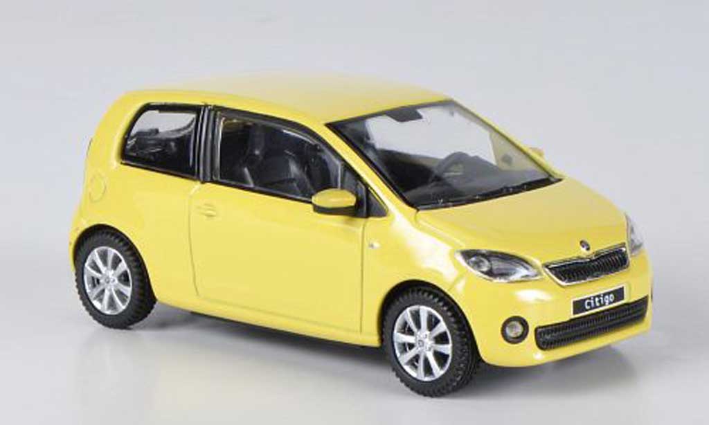Skoda Citigo 1/43 Abrex giallo 3-portes 2012 modellino in miniatura