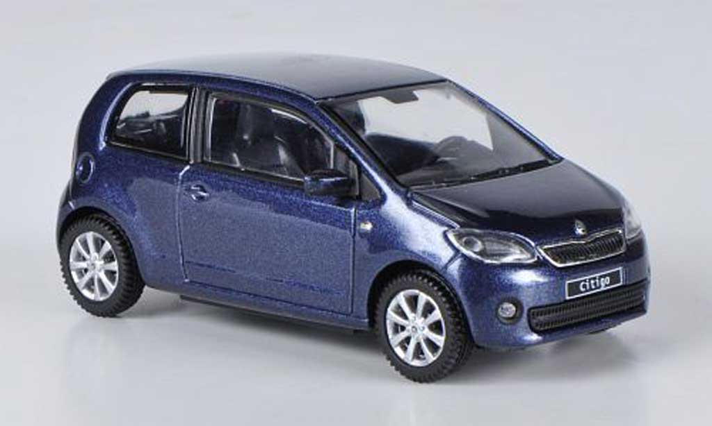 Skoda Citigo 1/43 Abrex blu 3-portes 2012 modellino in miniatura