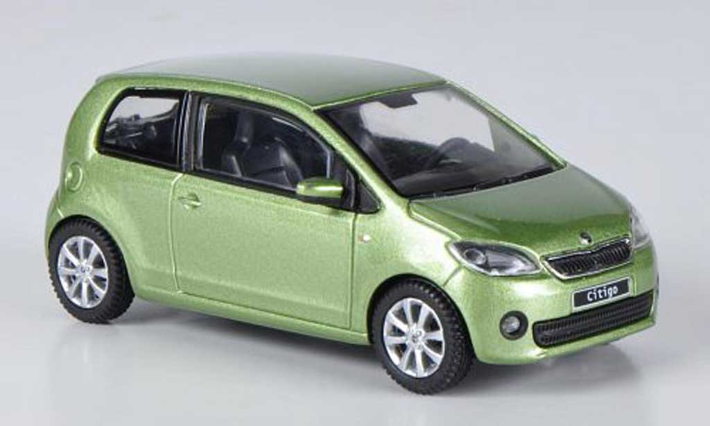 Skoda Citigo 1/43 Abrex grun 3-portes 2012 modellino in miniatura