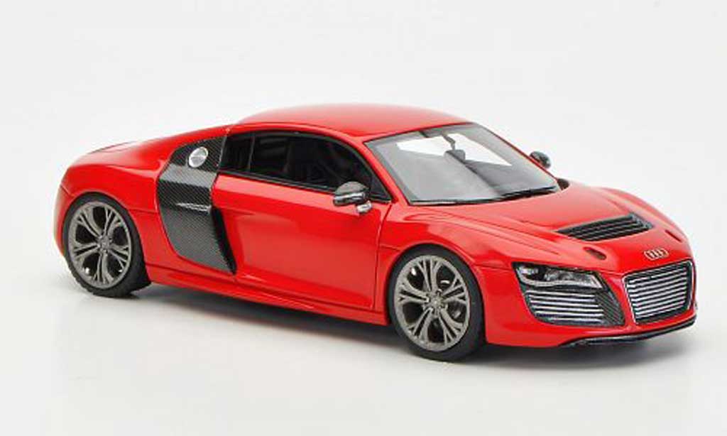 Audi R8 e-tron 1/43 Look Smart e-tron Concept rosso/carbonoptik modellino in miniatura