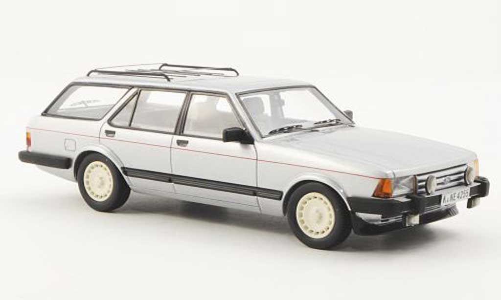 Ford Granada 1/43 Neo MK II Turnier 2.8 Injection grigio 1984 modellino in miniatura