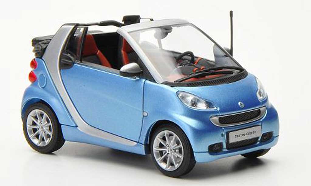 Smart ForTwo 1/43 Minichamps Cabrio blu/grigio 2010 modellino in miniatura