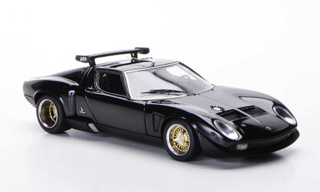 Lamborghini Miura Jota 1/43 FrontiArt Jota SVR nero 1972 modellino in miniatura