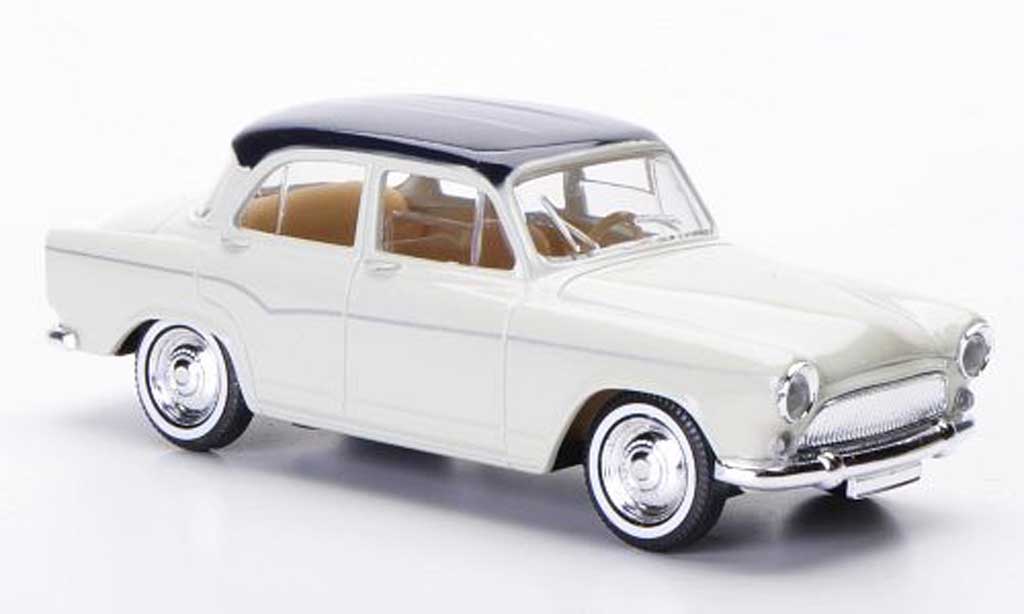 Simca P 60 1/43 Solido beige/blu 1960 modellino in miniatura