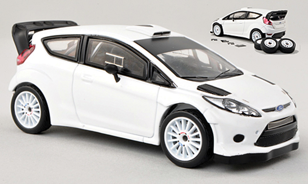 Ford Fiesta WRC 1/43 IXO WRC bianco Plain Body Version 2009 modellino in miniatura