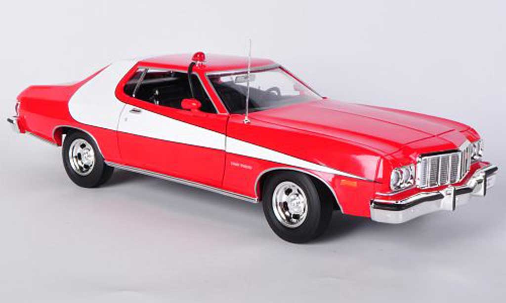 Ford Gran Torino 1/18 Greenlight rosso/bianco Starsky & Hutch 1974 modellino in miniatura