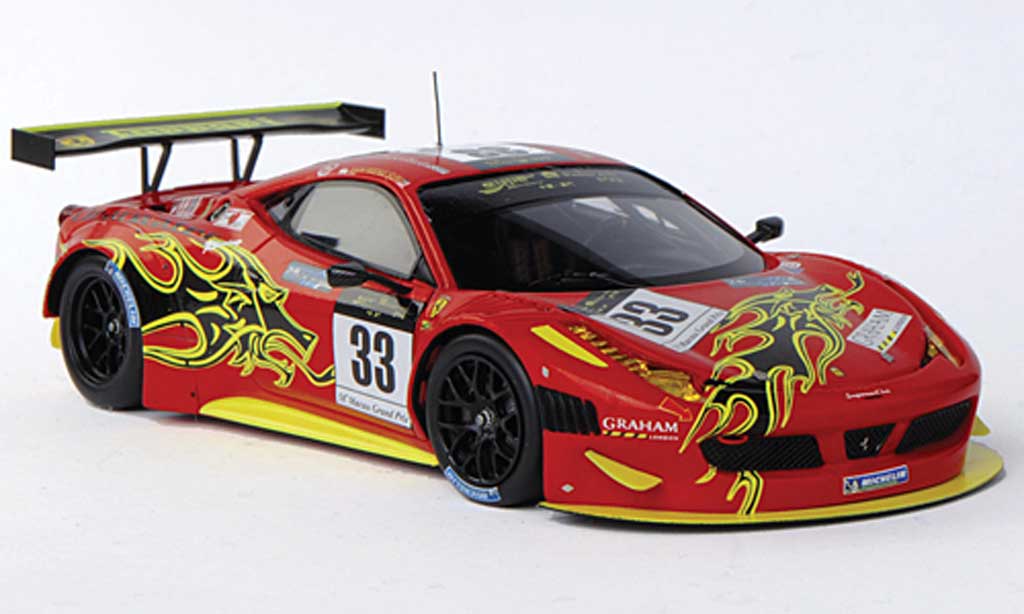 Ferrari 458 Italia GT3 1/43 Fujimi Italia GT3 No.33 Clearwater Racing Mok Weng Sun GP Macao 2011 modellino in miniatura