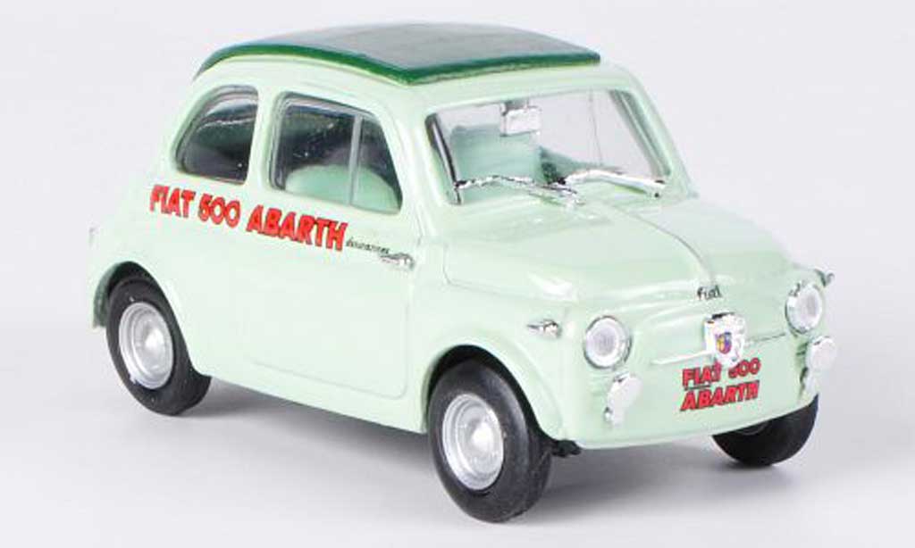 Fiat 500 Abarth 1/43 Brumm Abarth grun/grun Faltdach geschlosssen 1958 modellino in miniatura