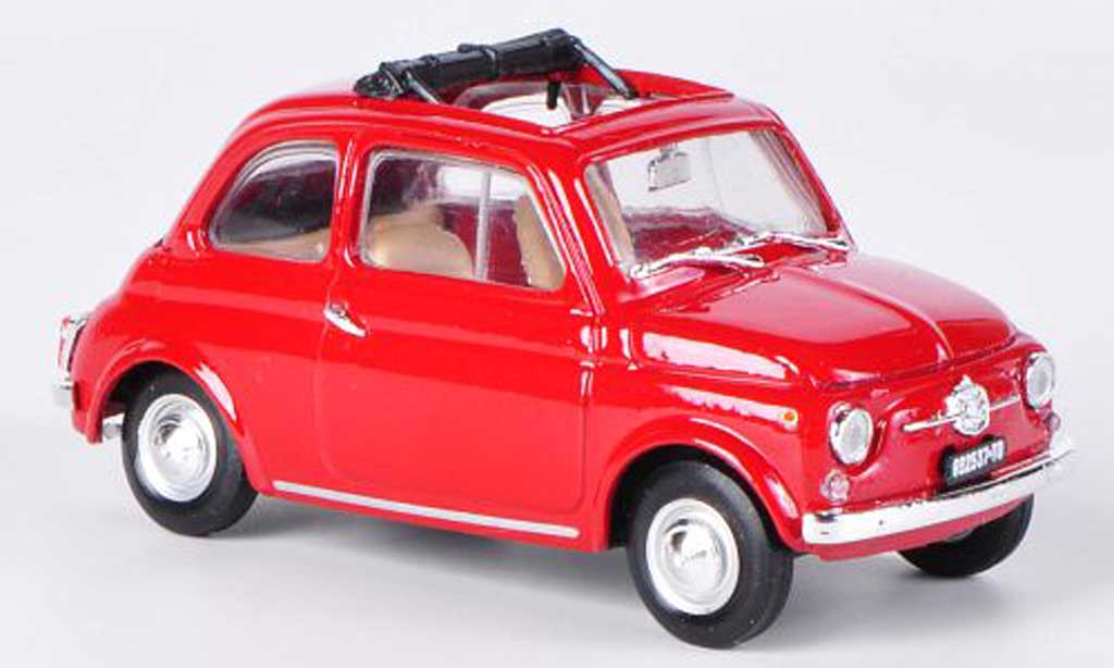 Fiat 500 F 1/43 Brumm F rosso Faltdach geoffnet 1965 modellino in miniatura