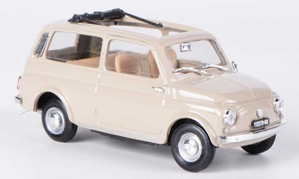 Fiat 500 1/43 Brumm Giardiniera beige Faltdach geoffnet 1965 modellino in miniatura