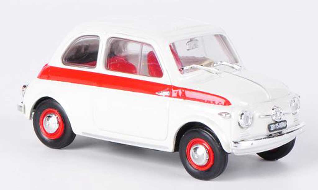 Fiat 500 Sport 1/43 Brumm Sport bianco/rosso 1958 modellino in miniatura