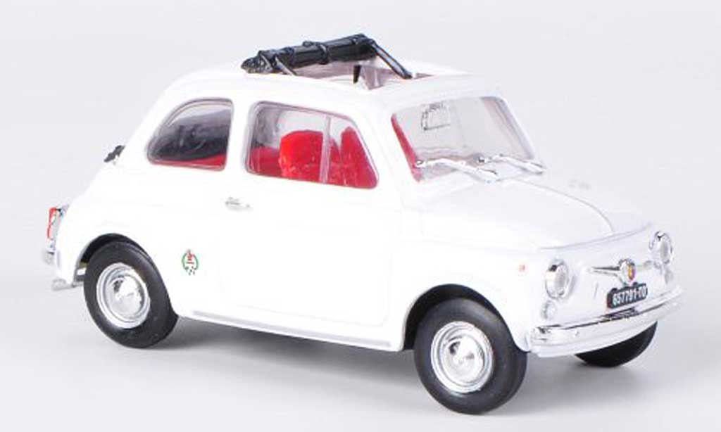 Fiat 595 1/43 Brumm Abarth SS bianco offenes Faltdach 1965 modellino in miniatura