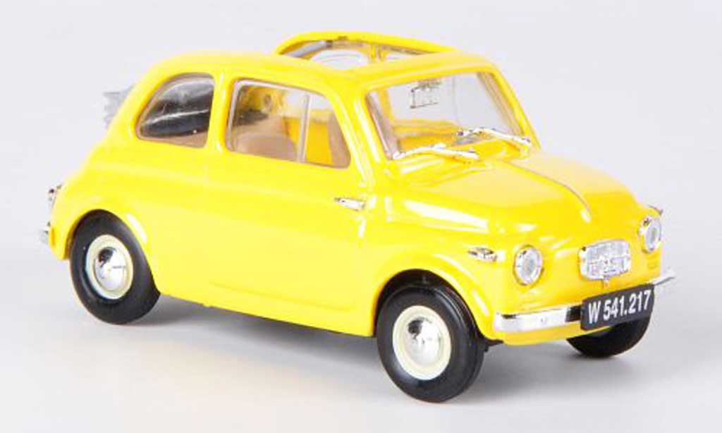 Steyr Puch 500 1/43 Brumm giallo offenes Faltdach 1957 modellino in miniatura