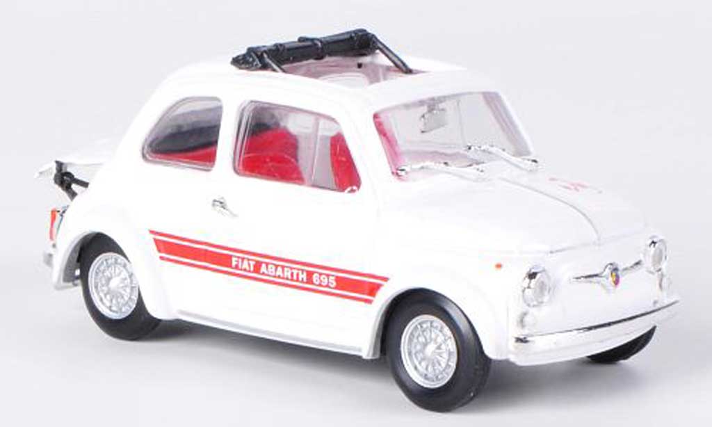 Fiat 695 1/43 Brumm Abarth SS Assetto Corse bianco/rosso offenes Faltdach 1968 modellino in miniatura