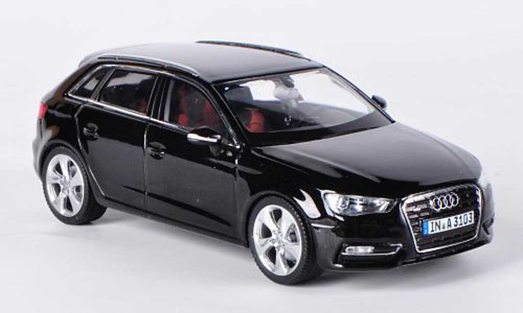 Audi A3 1/43 Schuco Sportback nero 2012 modellino in miniatura