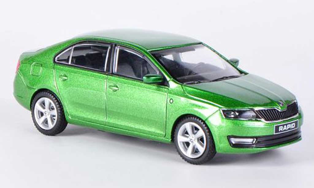Skoda Rapid 1/43 Abrex grun 2012 modellino in miniatura