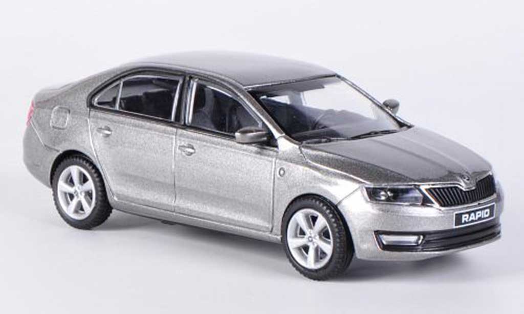 Skoda Rapid 1/43 Abrex grigio 2012 modellino in miniatura