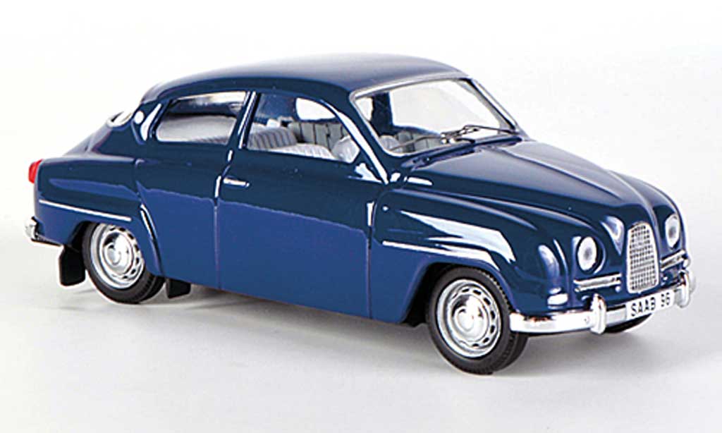 Saab 96 1/43 Skandinavisk blu 10 modellino in miniatura