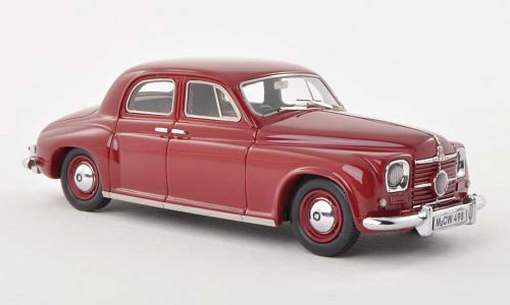 Rover P4 75 1/43 Neo nero-rosso RHD limitee edition 300 piece 1949 modellino in miniatura