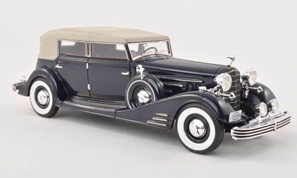 Cadillac Fleetwood 1/43 Neo Allweather Pheaton nero-blu limitee edition 300 piece 1933 modellino in miniatura
