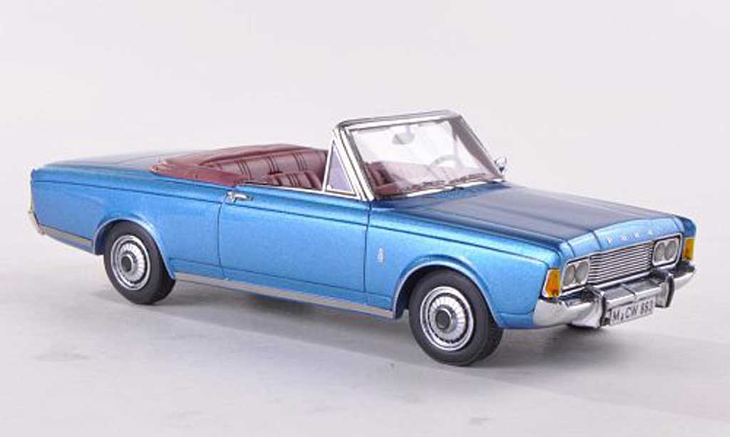 Ford Taunus 1970 1/43 Neo 1970 (P7b) 26M Cabriolet Deutsch blu limitierte Auflage 300 Stuck modellino in miniatura