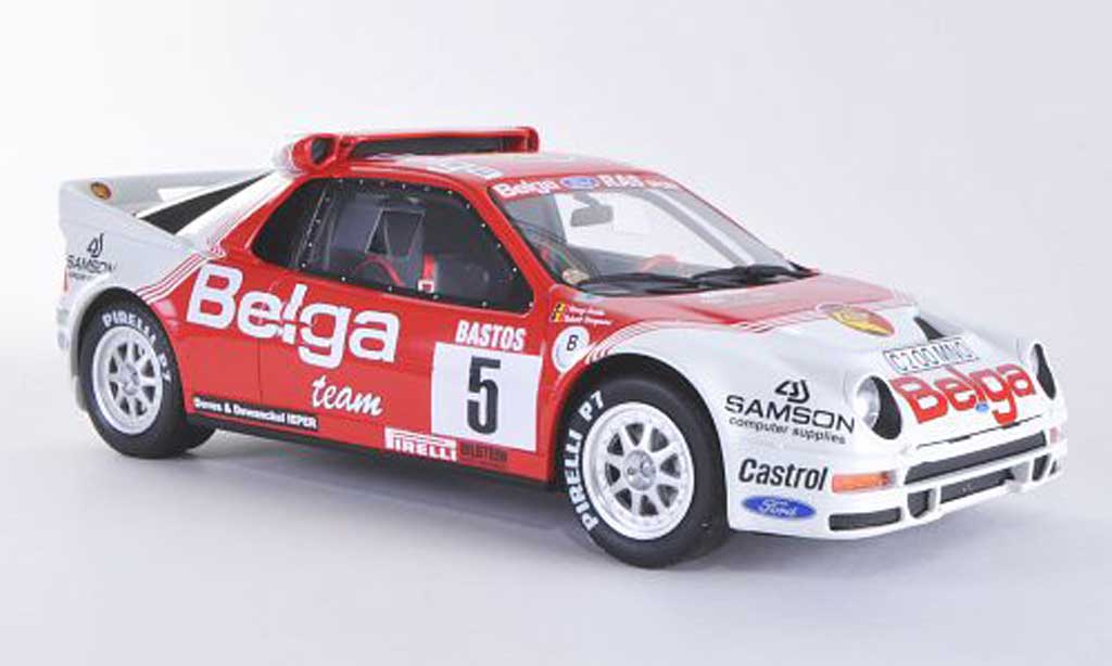 Ford RS 200 1/18 Ottomobile No.5 Belga - RAS Sport R.Droogmans / R.Joosten Rally Ypern 1986 modellino in miniatura