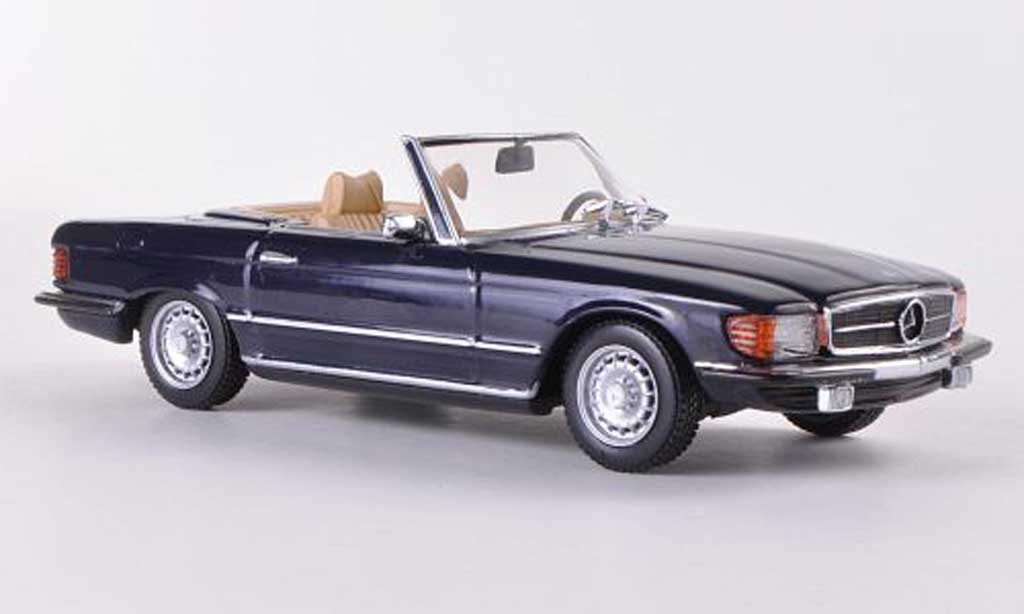 Mercedes 350 SL 1/43 Minichamps SL (R107) blu 1971 modellino in miniatura