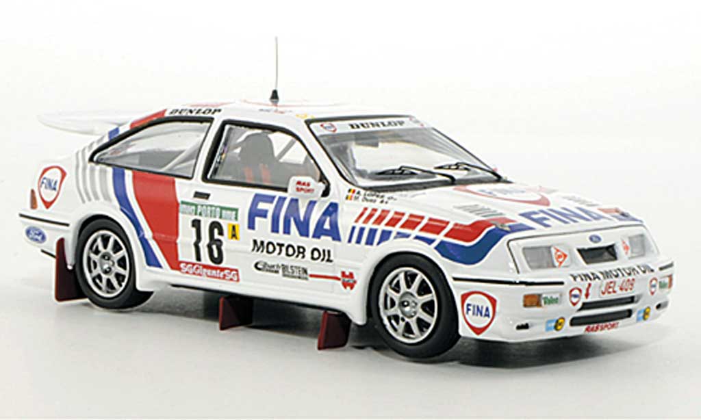 Ford Sierra Cosworth 1/43 Trofeu Cosworth No.16 Fina M.Duez / A.Lopes Rally Portugal 1990 modellino in miniatura