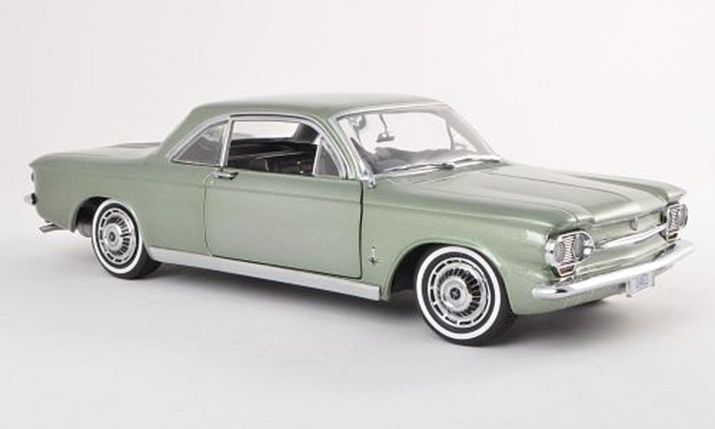 Chevrolet Corvair 1/18 Sun Star Coupe grigio-vert 1963 modellino in miniatura
