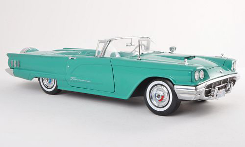 Ford Thunderbird 1960 1/18 Sun Star 1960 Convertibile nero-turchese modellino in miniatura