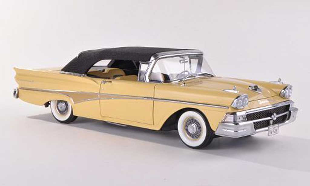 Ford Fairlane 1958 1/18 Sun Star 1958 Convertibile giallo Verdeck geschlossen 1958 modellino in miniatura