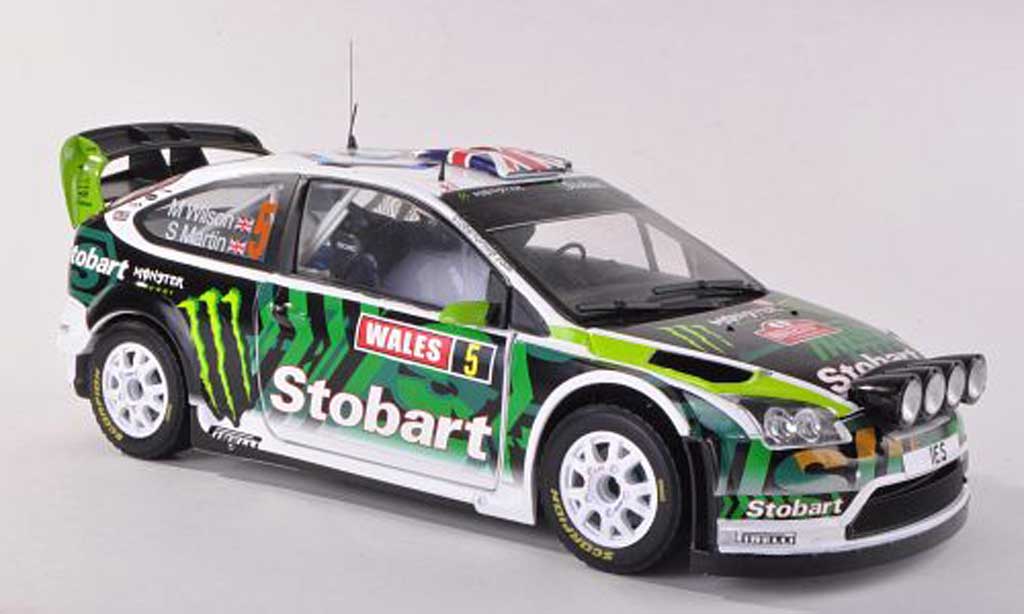 Ford Focus RS WRC 1/43 Sun Star RS WRC 2008 No.5 Stobart/Monster Rally Grande-Bretagne 2010 M.Wilson/S.Martin modellino in miniatura